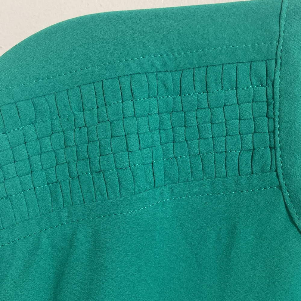 Susan Graber Teal Long Sleeve Blouse size 16 - Picture 3 of 10